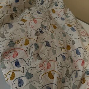 Colorful Elephant Print crib sheet PB Kids
